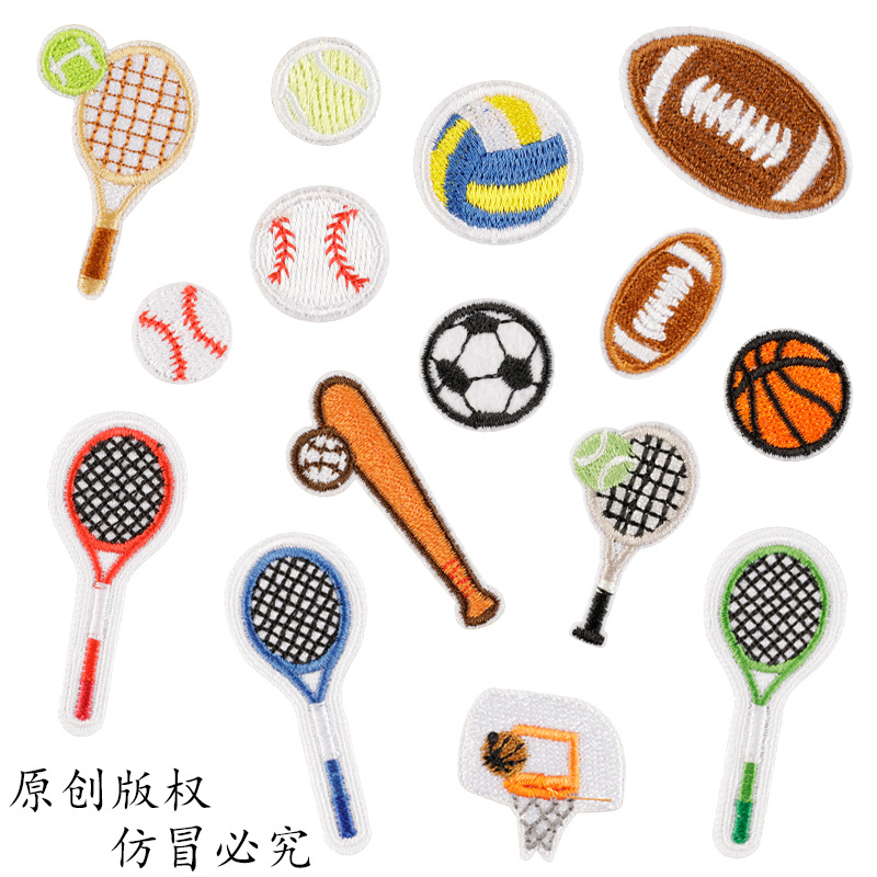 Table Tennis Olympics - 100 unids/lote parche bordado creativo pelota